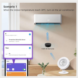 IMMAX NEO SMART senzor teploty a vlhkosti, s dipslejem, Zigbee 3.0, TUYA