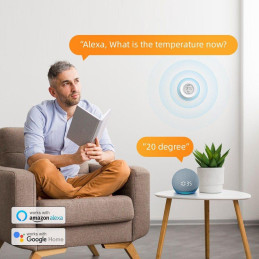 IMMAX NEO SMART senzor teploty a vlhkosti, s dipslejem, Zigbee 3.0, TUYA
