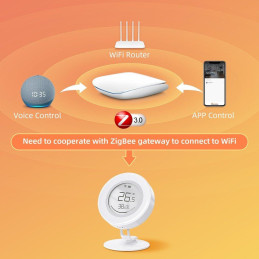 IMMAX NEO SMART senzor teploty a vlhkosti, s dipslejem, Zigbee 3.0, TUYA