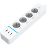 IMMAX NEO LITE SMART chytrý prodlužovací přívod/ 4x FR zásuvka/ 1x USB/ 2x USB-C/ Power delivery/ Wi-Fi/ bílý/ TUYA
