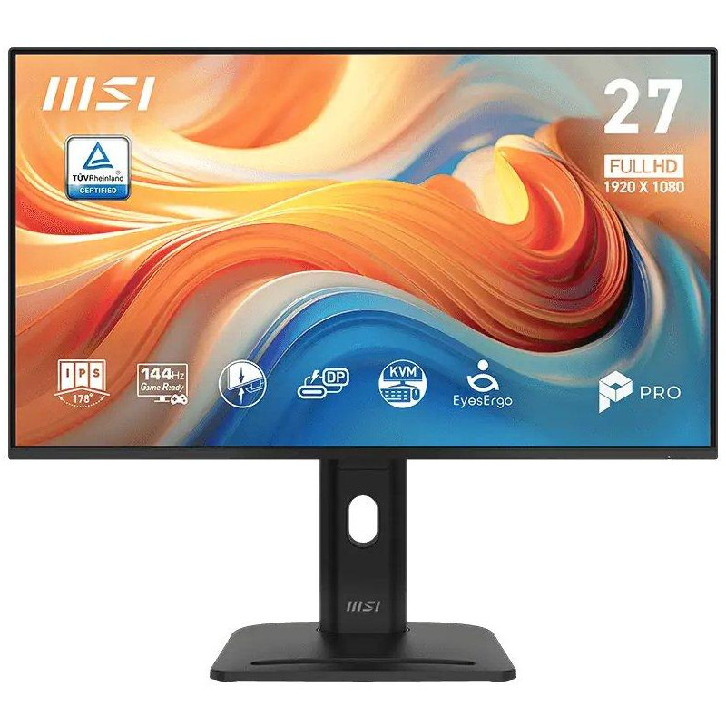 MSI PRO MP275PHG E14/ 27"/ 1920x1080/ IPS/ 4ms/ 144Hz/ 250cd/m2/ 1500:1/ HDMI/ DP/ USB/ VESA/ černý