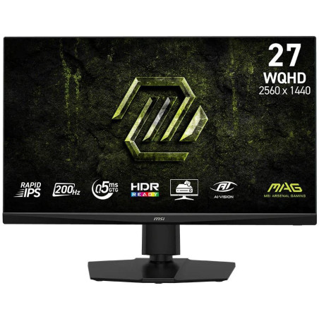MSI MAG 272QPF E20/ 27"/ 2560x1440 / IPS/ 0,5ms/ 200Hz/ 300cd/m2/ 1000:1/ HDMI/ DP/ VESA/ PIVOT/ černý