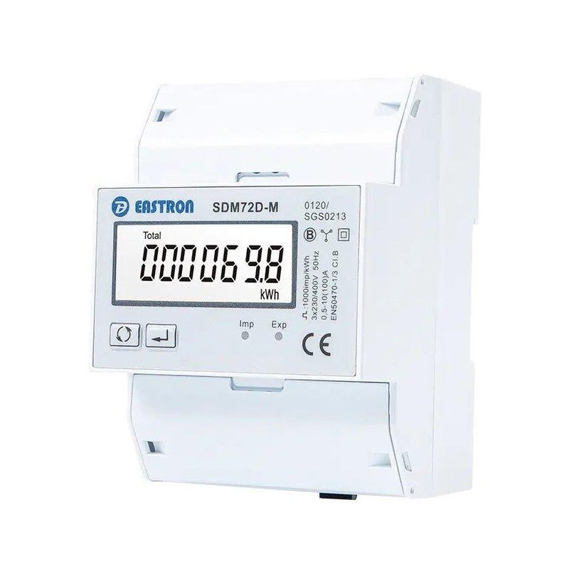 Eastron SDM72D-MID, multifunkční elektroměr, třífázový, 100A
