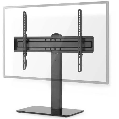 POŠKOZENÝ OBAL - NEDIS stolní TV stojan/ 37 - 70 "/ nosnost 40 kg/ nastavitelné výšky/ fixní/ ocel/tvrzené sklo/ černý