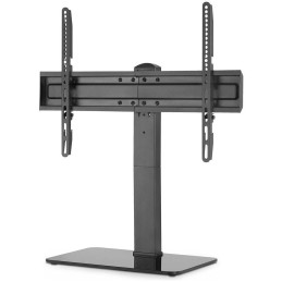 POŠKOZENÝ OBAL - NEDIS stolní TV stojan/ 37 - 70 "/ nosnost 40 kg/ nastavitelné výšky/ fixní/ ocel/tvrzené sklo/ černý