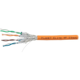 PLANET Elite kabel SFTP, drát, Cat7, 4pár, 600MHz, LS0H, stíněný každý pár, oranžový, B2ca, s1, d1, a1, balení 500m