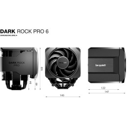 Be quiet! chladič CPU Dark Rock Pro 6 / 135+120mm PWM fan / 7 heatpipes