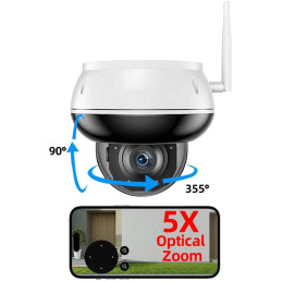 IMMAX NEO LITE SMART Security venkovní kamera DOME, 355° 90° P/T, dual Wi-Fi, PoE, 5x optický zoom, TUYA