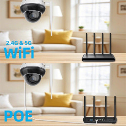 IMMAX NEO LITE SMART Security venkovní kamera DOME, 355° 90° P/T, dual Wi-Fi, PoE, 5x optický zoom, TUYA