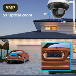 IMMAX NEO LITE SMART Security venkovní kamera DOME, 355° 90° P/T, dual Wi-Fi, PoE, 5x optický zoom, TUYA
