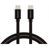 Swissten Datový Kabel Textile USB-C / USB-C 0,2m Černý
