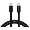 Swissten Datový Kabel Textile USB-C / USB-C 3m Černý