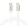 Swissten Datový Kabel Textile USB-C / USB-C 3m Stříbrný