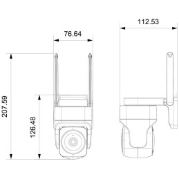OPRAVENÉ - IMMAX NEO LITE SMART Security venkovní kamera CUBE, PT, Wi-Fi 2,4 a 5GHz, 4MP, ONVIF, TUYA