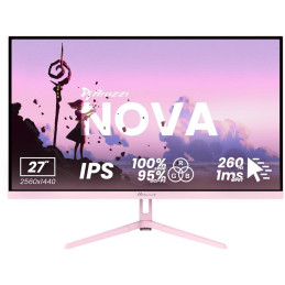 AROZZI NOVA herní monitor 27" 27T2K260 Pink/ LED/ 2560x1440/ 260Hz/ IPS/ 1000:1/ 1ms/ 2xHDMI/ 2xDP/ růžový