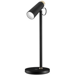 IMMAX LED stolní lampička TIT/ Qi nabíjení/ 12W/ DC12V/1A/ 100-240 VAC/ 150lm/ černá se zlatými prvky