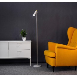 IMMAX LED podlahová lampa TIT/ 6W/ DC 12V/0,5A/ 100-240 VAC/ 400lm/ CCT/ bílá se stříbrnými prvky