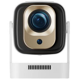HELMER chytrý přenosný projektor SP 700/ Full HD/ 400 ANSI lm/ HDMI/ USB/ BT/ Wi-Fi/ Auto Focus/ Repro/ Android 13/ bílý