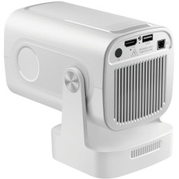 HELMER chytrý přenosný projektor SP 700/ Full HD/ 400 ANSI lm/ HDMI/ USB/ BT/ Wi-Fi/ Auto Focus/ Repro/ Android 13/ bílý