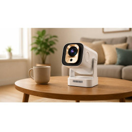 HELMER chytrý přenosný projektor SP 700/ Full HD/ 400 ANSI lm/ HDMI/ USB/ BT/ Wi-Fi/ Auto Focus/ Repro/ Android 13/ bílý