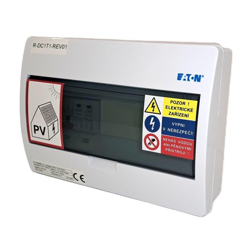 Solarmi DC05R osazený rozvaděč pro fotovoltaiku, svodič, odpojovač, pojistky, do 500V