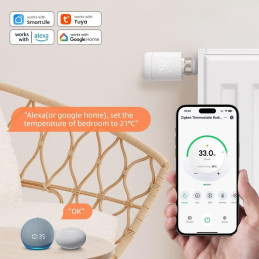 IMMAX NEO SMART termostatická hlavice, Zigbee 3.0, TUYA