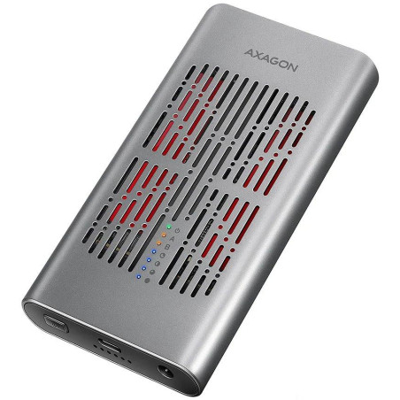 AXAGON box pro 2x M.2 NVMe SSD s funkcí klonování / EEM2-20GD / USB-C / USB 3.2 Gen2 / kabel 30cm USB-C na USB-C