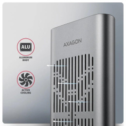 AXAGON box pro 2x M.2 NVMe SSD s funkcí klonování / EEM2-20GD / USB-C / USB 3.2 Gen2 / kabel 30cm USB-C na USB-C
