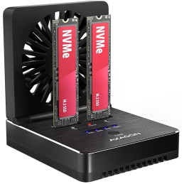 AXAGON dockovací stanice 2x M.2 NVMe/SATA SSD / ADSA-M2C22 / USB-C / USB 3.2 Gen2 / kabel 30cm USB-C na USB-C