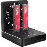 AXAGON dockovací stanice 2x M.2 NVMe/SATA SSD / ADSA-M2C22 / USB-C / USB 3.2 Gen2 / kabel 30cm USB-C na USB-C