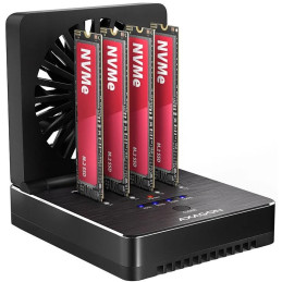 AXAGON dockovací stanice 4x M.2 NVMe SSD / ADSA-M2C44 / USB-C / USB 3.2 Gen2 / kabel 30cm USB-C na USB-C