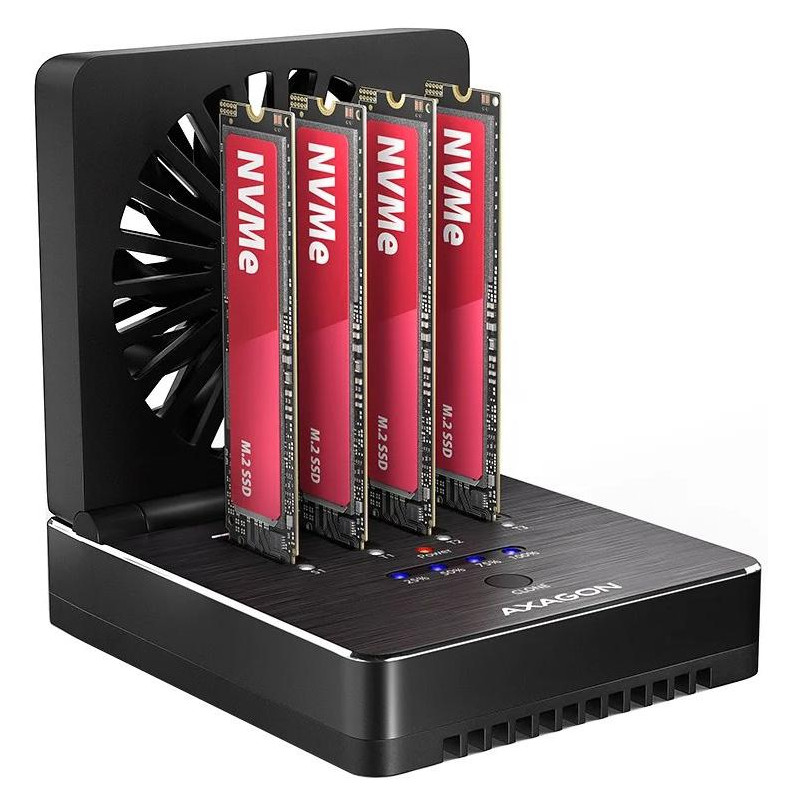AXAGON dockovací stanice 4x M.2 NVMe SSD / ADSA-M2C44 / USB-C / USB 3.2 Gen2 / kabel 30cm USB-C na USB-C