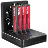 AXAGON dockovací stanice 4x M.2 NVMe SSD / ADSA-M2C44 / USB-C / USB 3.2 Gen2 / kabel 30cm USB-C na USB-C