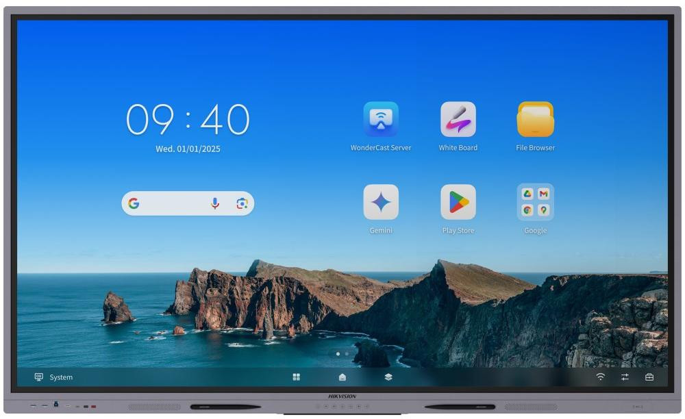 HIKVISION IFP 75"  4K, 8GB/128GB storage, 400 nit, 50 points, Android 14, USB, HDMI, Wifi ,BT, LAN  EDLA, speaker
