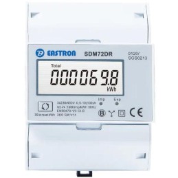 Eastron SDM72DR-MID, Multifunkční elektroměr, aktuální výkon, celková spotřeba, pulsní výstup, třífázový, 100A