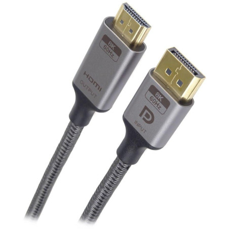 PremiumCord DisplayPort 1.4 na HDMI2.1  kabel pro rozlišení 8K@60Hz,4K@144Hz, 2m