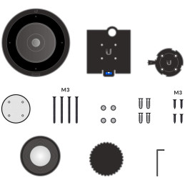 Ubiquiti UniFi AI 360 - kamera, 3.7Mpx rozlišení, 360°, IR LED, Smart detekce, IPX4, IK08, obousměrné audio, PoE, černá