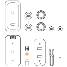 Ubiquiti UniFi AI Theta - kamerový systém, 8Mpx objektiv 97°, 9Mpx objektiv 360° (rybí oko), AI detekce, PoE