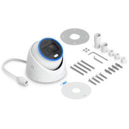 Ubiquiti UniFi AI Turret W - kamera, 8Mpx, IR LED, AI detekce, IP66, IK08, MicroSD slot, obousměrné audio, PoE+, bílá
