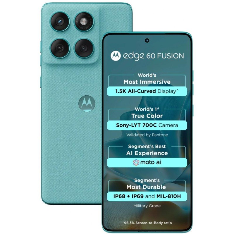 Motorola EDGE 60 Fusion - PANTONE Amazonite   6,67"/ single SIM + eSIM/ 12GB/ 256GB/ 5G/ Android 15