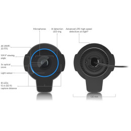 Ubiquiti UniFi AI LPR B - kamera, 8Mpx, IR LED, rozpoznávání SPZ, IP66, IK04, 3x optický zoom, PoE+, černá
