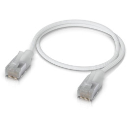 Ubiquiti UniFi Premium Patch Cable 0.3m - Patch kabel, Cat6a, Etherlighting, bílý, délka 0,3m