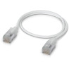 Ubiquiti UniFi Premium Patch Cable 0.3m - Patch kabel, Cat6a, Etherlighting, bílý, délka 0,3m