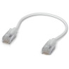 Ubiquiti UniFi Premium Patch Cable 0.15m 24pck - Patch kabel, Cat6a, Etherlighting, bílý, délka 0,15m, 24 kusů