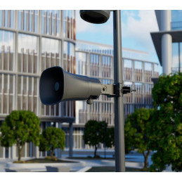Ubiquiti UniFi AI Horn Speaker B - Venkovní reproduktor (siréna), hlasitost až 120 dB, IP66, PoE+ napájení, černý