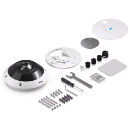 Ubiquiti UniFi G6 Pro 360 W - kamera, 12Mpx rozlišení, 360°, IR LED, Smart detekce, IP66, IK10, obous. audio, PoE+, bílá