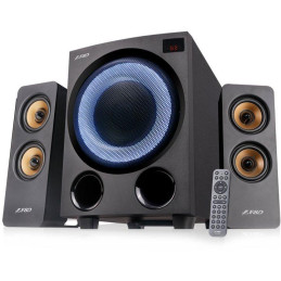 ROZBALENÉ - FENDA F&D repro F770X/ 2.1/ 76W/ černé s RGB/ BT5.0/ FM rádio/ USB přehrávání/ optický vstup/ dálkové ovládání