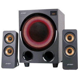ROZBALENÉ - FENDA F&D repro F770X/ 2.1/ 76W/ černé s RGB/ BT5.0/ FM rádio/ USB přehrávání/ optický vstup/ dálkové ovládání