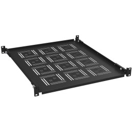Solarix Police 19" 1U 550mm pevná BK úchyt na přední i zadní lišty UP-15-B