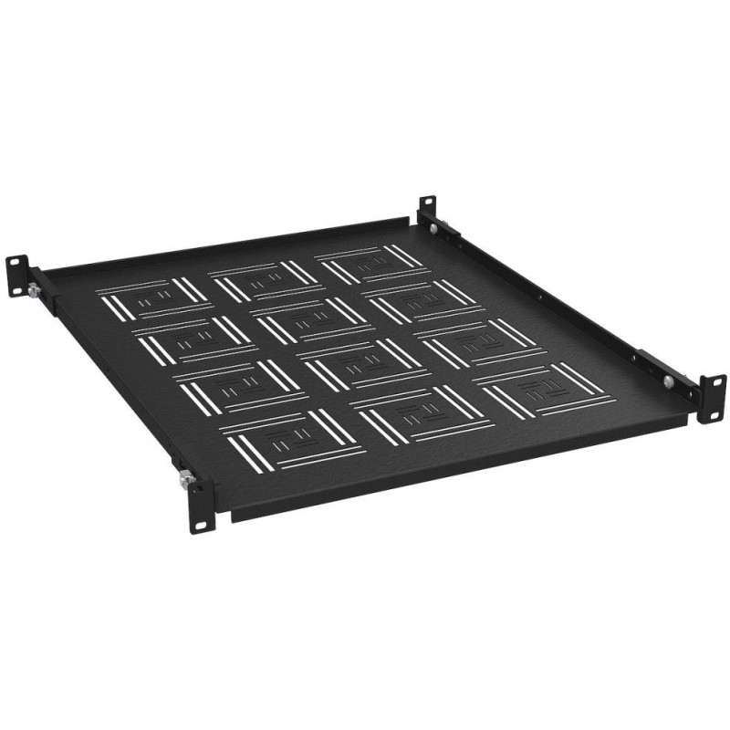 Solarix Police 19" 1U 550mm pevná BK úchyt na přední i zadní lišty UP-15-B
